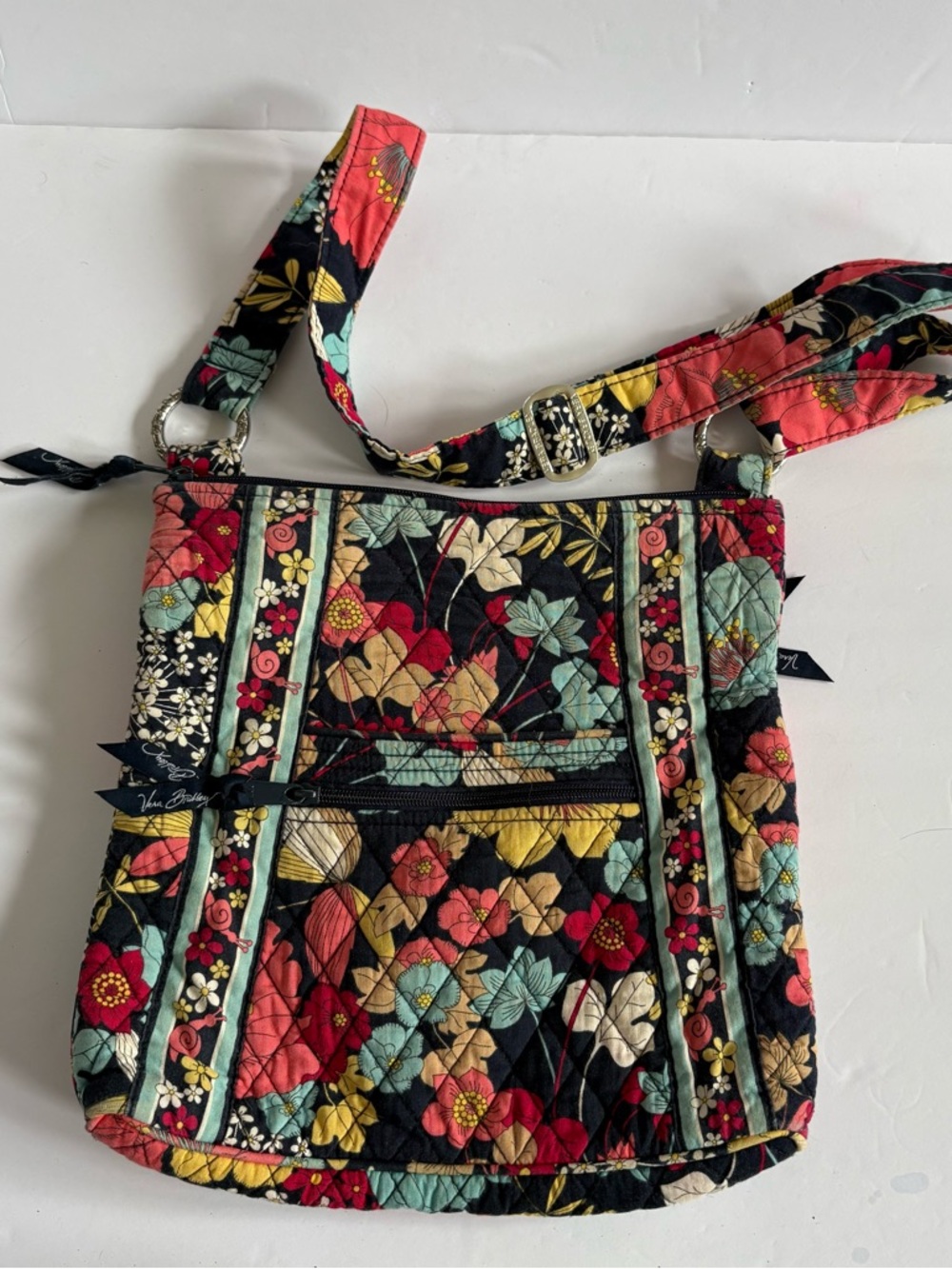 Vera Bradley Happy Snails Crossbody Shoulder Bag Floral Prairie Bloomcore Hippie